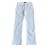 Lee Platinum Label Women's White Bootcut Jeans 14 Midrise Crystal Embellished VG