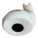 Vintage Hand Crafted Ceramic Llama Coin Bank Peru Souvenir Figurine White G+