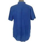 Jack O'Neill Men's Blue Geo Print Button Down Shirt XL Cotton Short Sleeve EXC