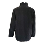 Women’s Reversible Quilted Jacket Black Brown Zip Front Coat Size 8