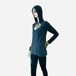 U2 WMO Womens Hoodie Grey Hooded Sweater Long Sleeve Athletic Cotton Blend G+