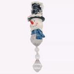Rare Snowman Teardrop Christmas Ornament Beaded Holiday Tree Decoration