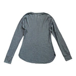 Old Navy Essential Rib Knit Long Sleeve Xmas Tree Shirt Gray Women L