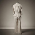 White House Black Market Womens 2pc Suit Set Blazer & Sleek Boot Pants Size 8 VG