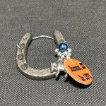 Mini Horseshoe Ornament 2" Metal Beads Leather Deadwood SD Good Luck Charm Gift