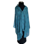 Tree of Life Print Scarf Women’s Shawl Teal Navy Blue Soft Viscose Wrap