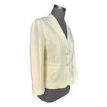Banana Republic Yellow Linen Cotton Women's Dress Jacket Blazer 6 Excellent