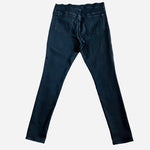 Gloria Vanderbilt Women's Pull On Slim Pants 6 Black Cotton Blend Ribbon Waist