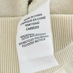 Ninth Hall Fundamentals Men's Cream Crewneck Sweatshirt S Organic Cotton VG