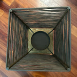 Vintage Vail Candle Holder 15 Wood & Metal Artisan Candle Stand Rustic Farmhouse