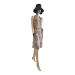 GRAHAM & SPENCER Womens Velvet Dress S Lilac Double Layer Midi Adjustable Straps