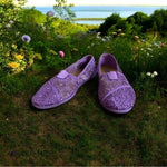 BONGO Purple Lace Ballet Loafers Women’s Slip-On Flats Shoes Size 10