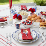 Patriotic Ceramic Flower Pot Candles American Flag Set of 2 New Patriotic