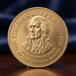 Thomas Jefferson 3rd President 1801-1809 Brass Commemorative Medal Token Coin