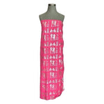 Egyptian Hieroglyphs Pink Silver Beach Sarong Wrap Scarf 60x44 Egypt NWOT