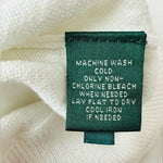 Ralph Lauren Womens Sweater White Cotton V Neck Half Button LRL Lightweight NWT