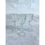 Set of 4 D’Arques Clear Cut Crystal Goblets Wine Water Glasses Elegant Stemware