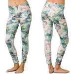 PRANA Pillar Printed Leggings Sz M Green Multicolor Cropped High Rise Stretch VG