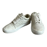 VANS Old Skool Reissue White Leather Sneakers Lace Up Athletic Shoes Mens 5