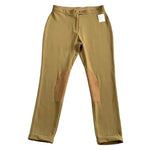 LIZ CLAIBORNE Mustard High Waist Equestrian Rider Pants Sz L Stretch Cuffed NWT
