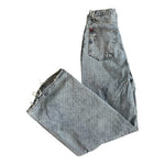 BDG Urban Outfitters Skater Baggy Jeans 28 Blue Distressed Wide Leg 100% Cotton
