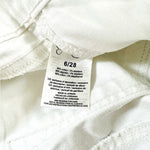 Jessica Simpson Women's White Cotton Skinny Roll Crop Jeans 6/28 Relaxed Fit G
