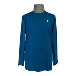 Apple Unisex Turquoise Blue Cotton Long Sleeve Tee XLT Crew Neck NWT
