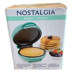 Nostalgia MyMini Personal Electric Griddle 5" Nonstick Teal Compact Cooking NIB