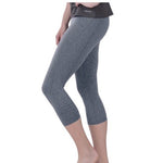 REI Co-op Gray Cropped Compression Leggings Women M High Waist 21.5" Inseam EXC