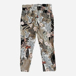 Jules & Leopold Womens Tan Floral Print Capris Size M Pull-On Fitted Mid Rise VG