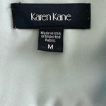 Karen Kane Women's Asymmetrical V-Neck Blouse M Fiji Teal Green Crepe NWT $98