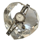 GUESS Silver Tone Crystal Watch Women Stainless Steel Quartz Heart Charm VG
