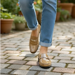 Women's Shoes BALLY Loafers Gold Patent Leather Moccasins Low Heels Moccasins