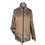 Women’s Reversible Quilted Jacket Black Brown Zip Front Coat Size 8