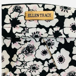 Ellen Tracy Floral Makeup Bag Black White Pink Cosmetic Organizer Travel Case