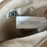 ZARA Woven Straw Crochet Crossbody Mini Bag Boho Beach Berries Tassel 7x6" Beige