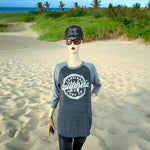 CARLSBAD California Surf Co Sweatshirt Women M Gray White Athletic EXC