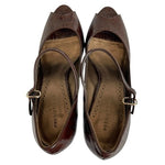Predictions Brown Croco Leatherette Strap Heels Women’s Sandals Size 8.5 NWOB