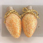 Christmas Tree Ornament Earrings Handmade Holiday New Year Gold Unique Very Good