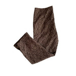 Dana Buchman Brown Floral Crochet Straight Leg Ankle Pants Size 6 Cotton Lined