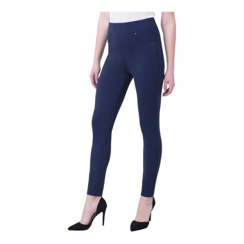 Liverpool Sienna Pull-On Leggings 4/27 Cadet Blue High-Rise Compression NWT