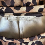 ZARA Trafaluc Animal Print Sheath Dress Short Sleeve Mini Size S VG