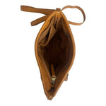 Joy Susan Brown Woven Leatherette Crossbody Bag Purse Wristlet Shoulder Bag