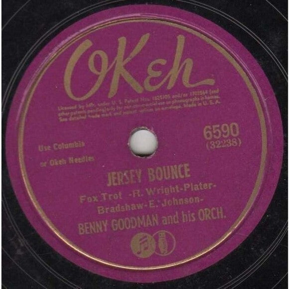 Benny Goodman & His Orchestra Jersey Bounce/ A String Of Pearls Okeh Shellac 10"