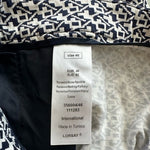 ORSAY White Navy Blue Geometric Pattern Straight Leg Pants EUR 40 M Cotton VG