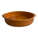 Vintage Bretagne Ceramic Industries Art Nouveau Orange Casserole Dish 11.5" VG