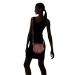 Fossil Rumi Burgundy Leather Crossbody Shoulder Bag Gold Hardware Very Good