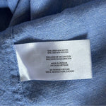 Orvis Womens Linen Blend Button Up Shirt Light Blue Long Sleeve Size M NWT
