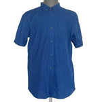 Jack O'Neill Men's Blue Geo Print Button Down Shirt XL Cotton Short Sleeve EXC