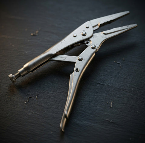 Vintage Long Nose Locking Pliers Vise Grip Style Adjustable Mechanic Tool VG
